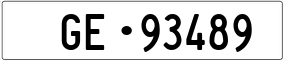 Trailer License Plate